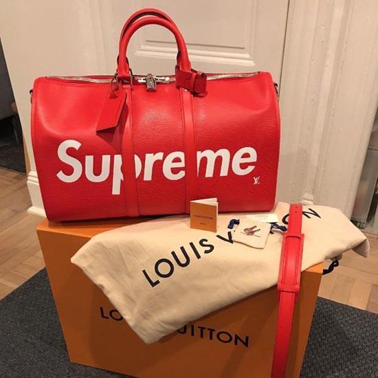 ルイヴィトン スーパーコピー M53419 17aw Supreme Louis Vuitton KEEP.45 BA.SP EPI DWT R キーポル・バンドリエール45 ボストンバッグ